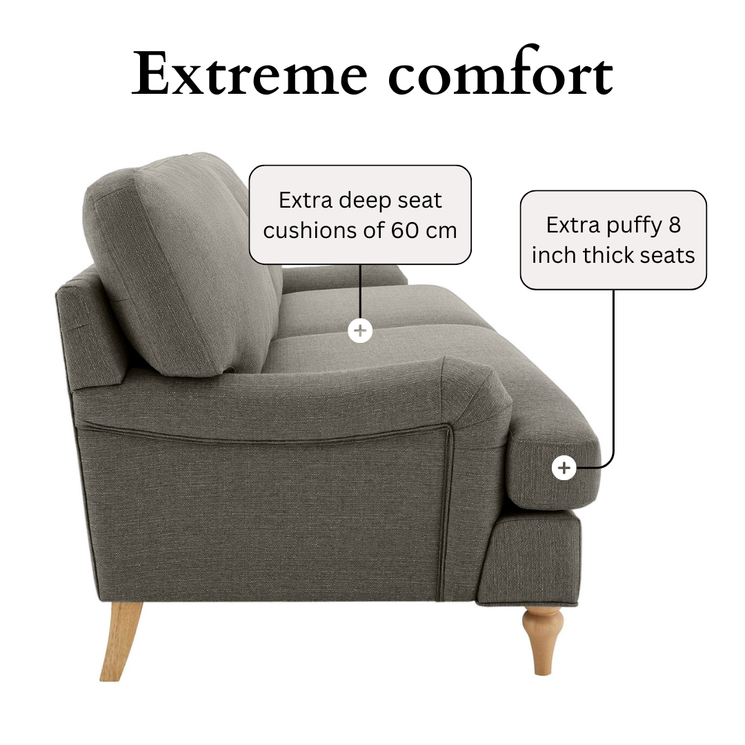Lemon Sofa - 3 Seater - Grey