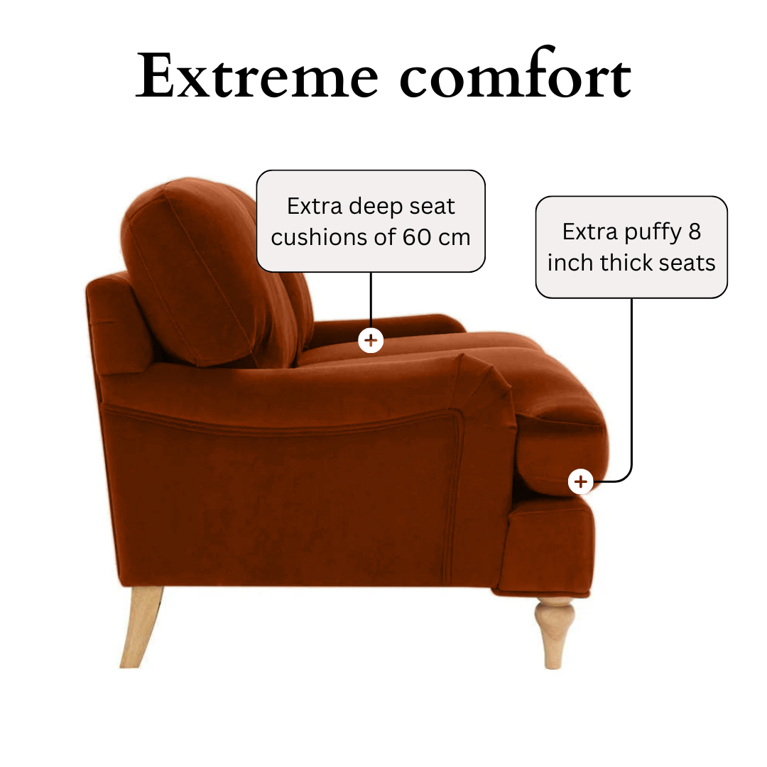 Lemon Sofa - 3 Seater - Copper