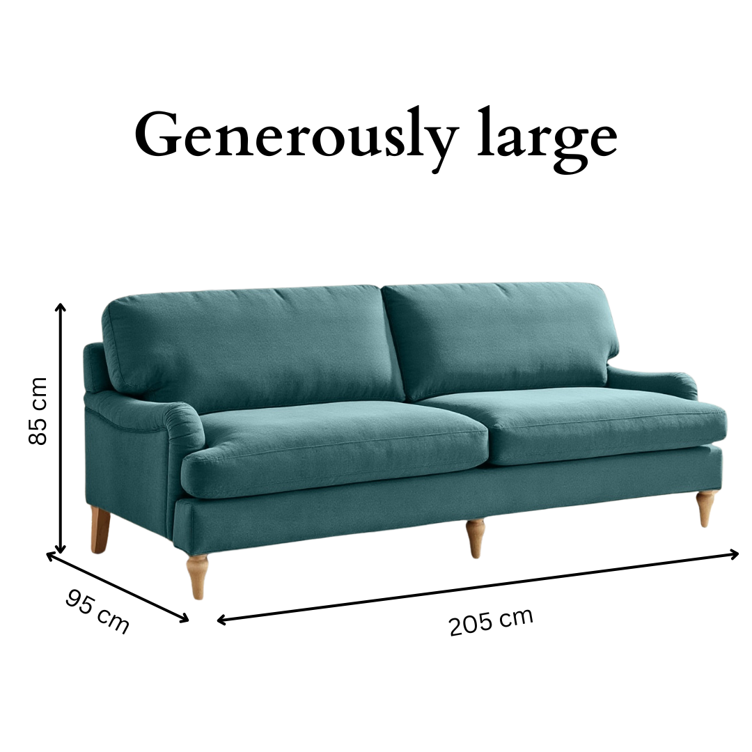 Lemon Sofa - 3 Seater - Arctic Blue