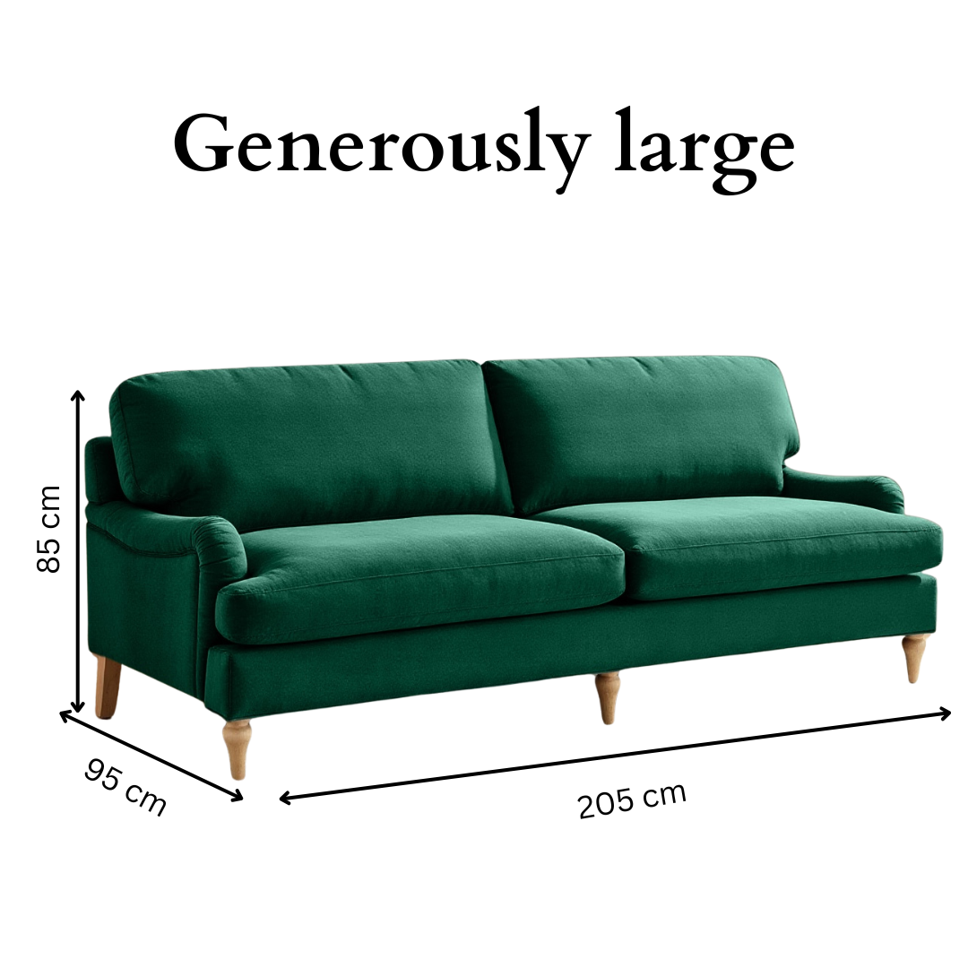 Lemon Sofa - 3 Seater - Forest Green