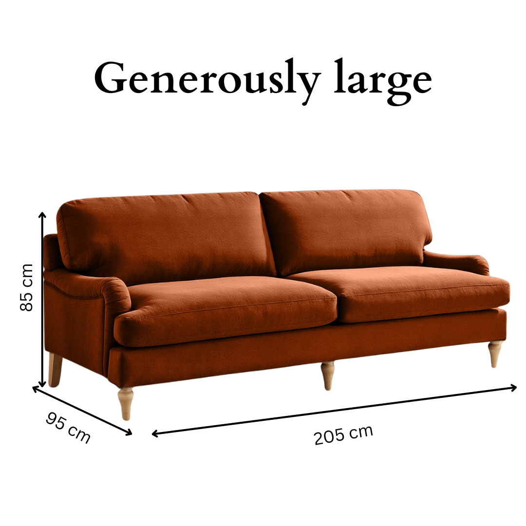 Lemon Sofa - 3 Seater - Copper