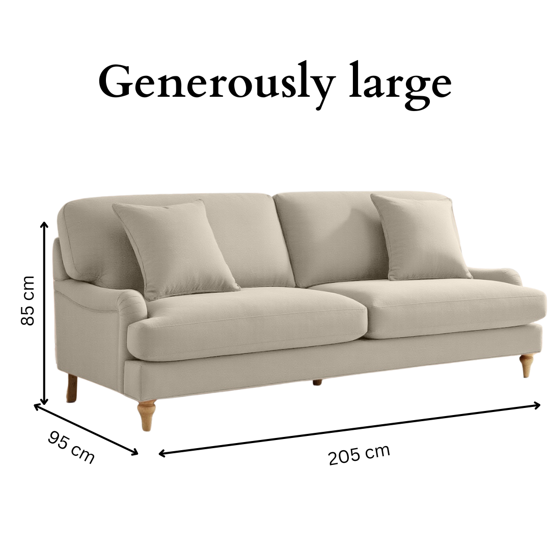 Lemon Sofa - 3 Seater - Beige