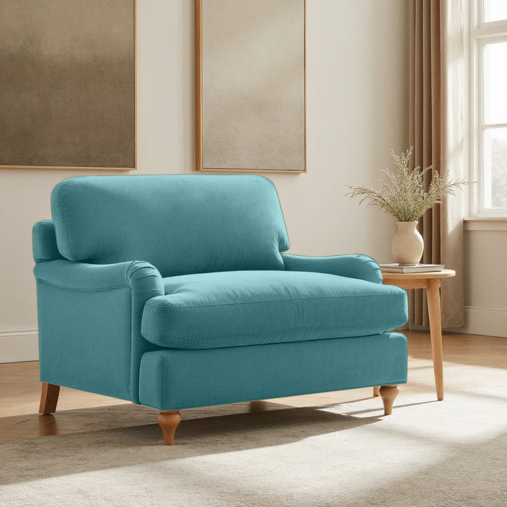 Lemon - Loveseat Sofa - Aqua