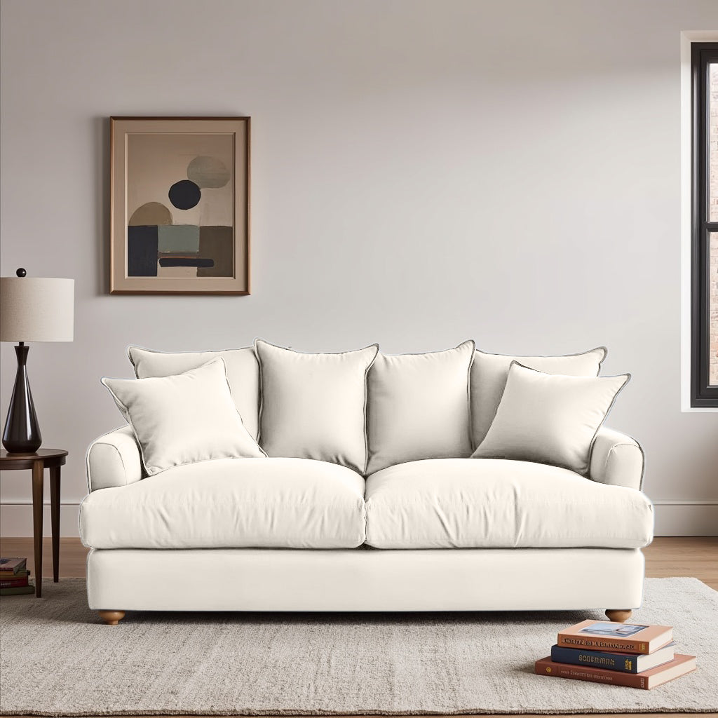 Chunky Sofa - 2 Seater - Beige