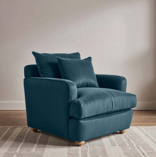 Chunky Sofa - Loveseat - Blue