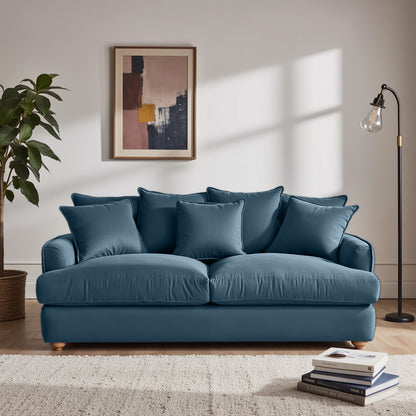Chunky Sofa - 3 Seater - Blue