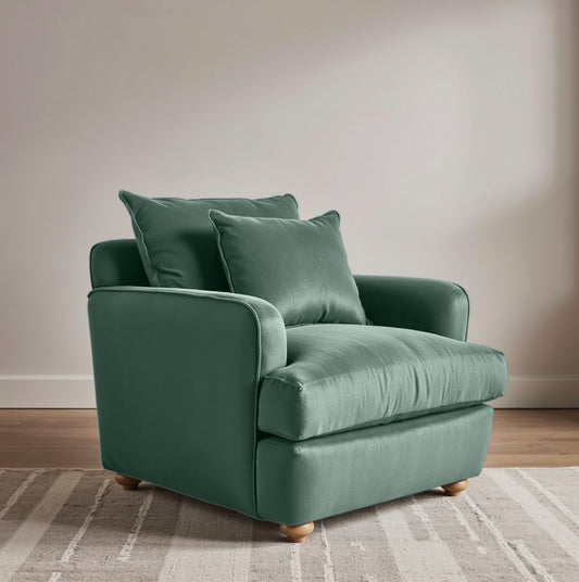 Chunky Sofa - Loveseat - Green