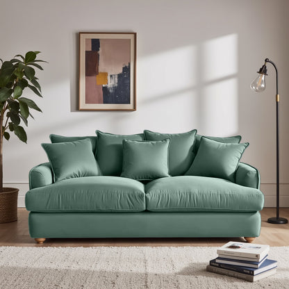 Chunky Sofa - 3 Seater - Green