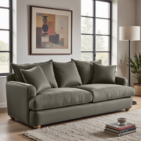 Chunky Sofa - 3 Seater - Grey