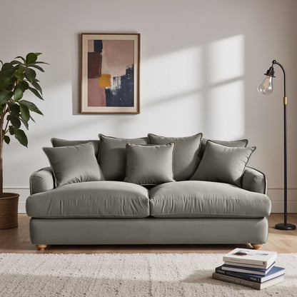 Chunky Sofa - 3 Seater - Grey