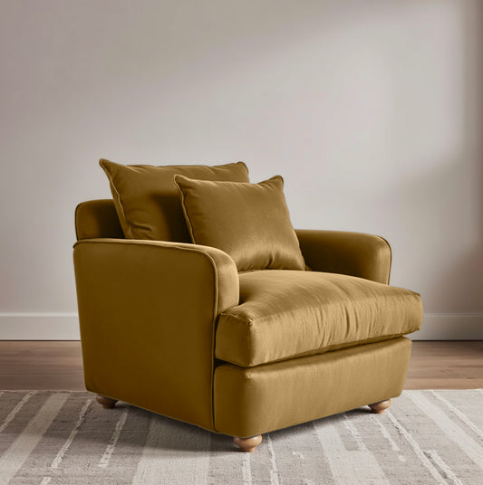 Chunky Sofa - Loveseat - Mustard