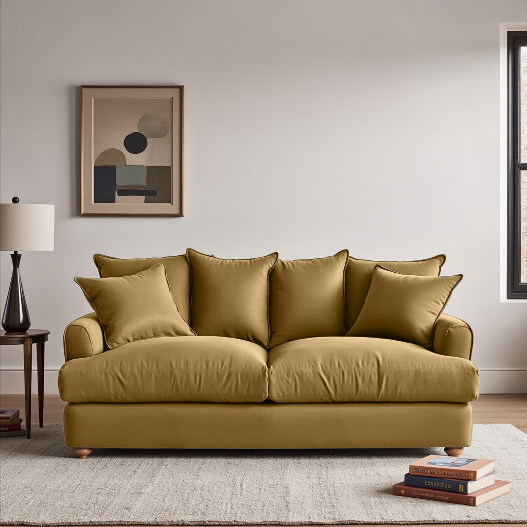 Chunky Sofa - 2 Seater - Mustard