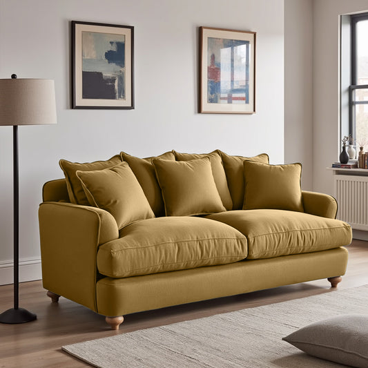 Chunky Sofa - 2 Seater - Mustard