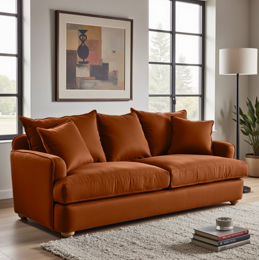 Chunky Sofa - 3 Seater - Copper