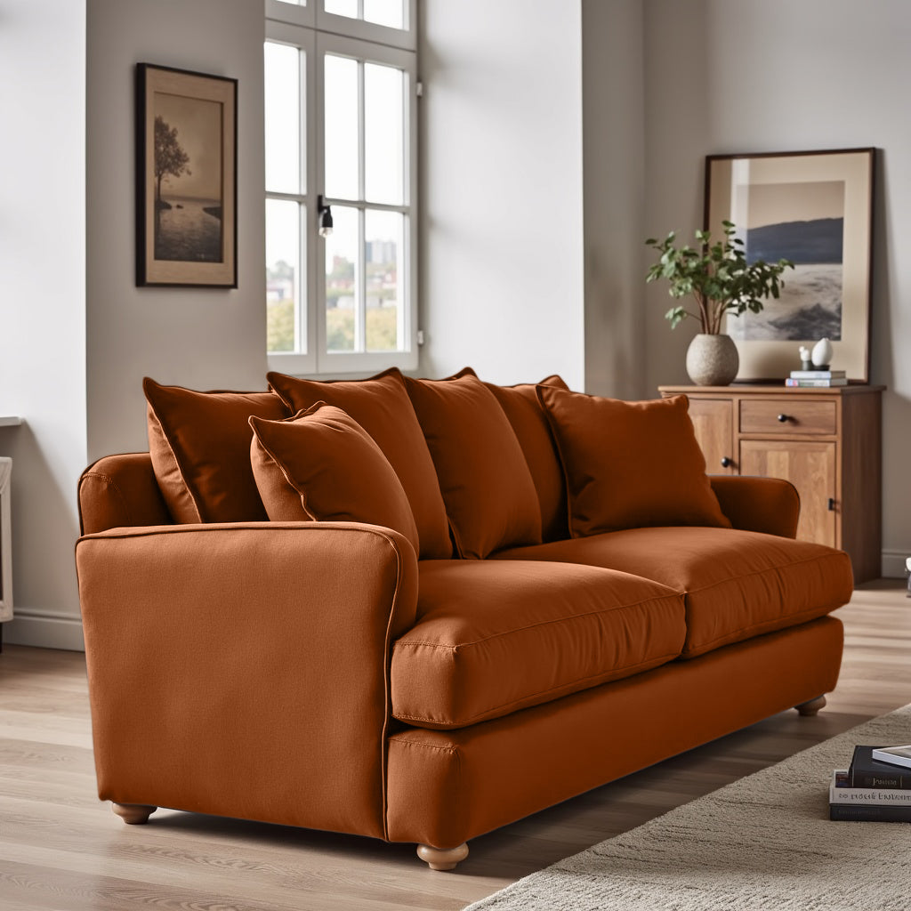 Chunky Sofa - 3 Seater - Copper