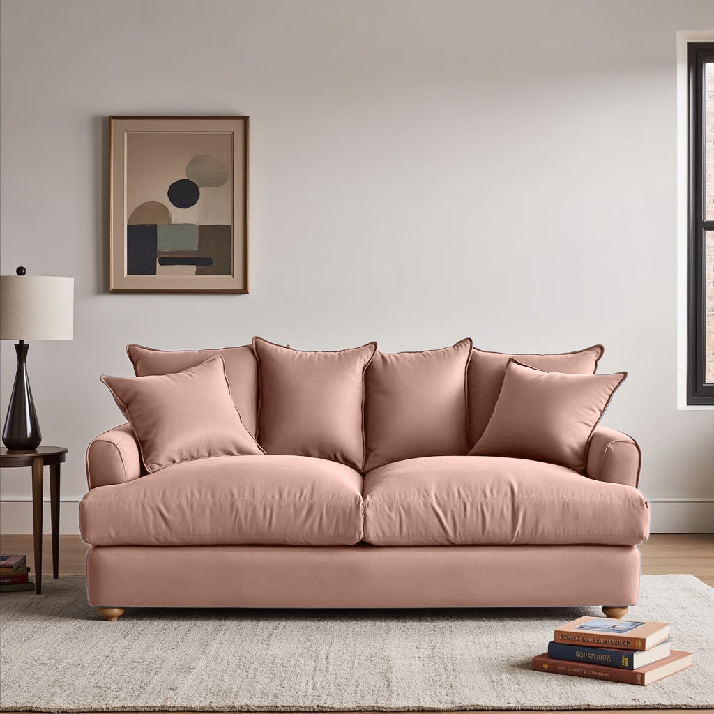 Chunky Sofa - 2 Seater - Peach