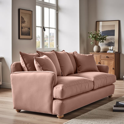 Chunky Sofa - 3 Seater - Peach