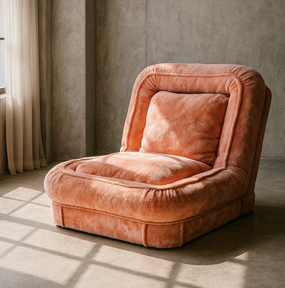 Woolly - Human Dog Bed/Floor Sofa Bed - Peach