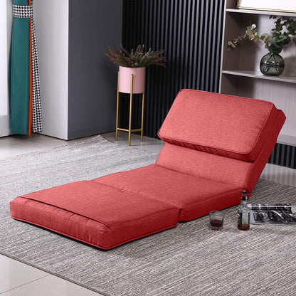 Flooton Floor Sofa Cum Bed - Red