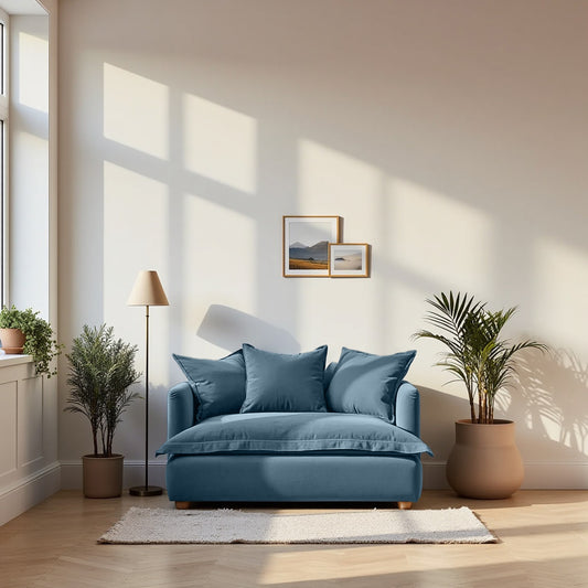 Jamun Sofa - Loveseat - Blue