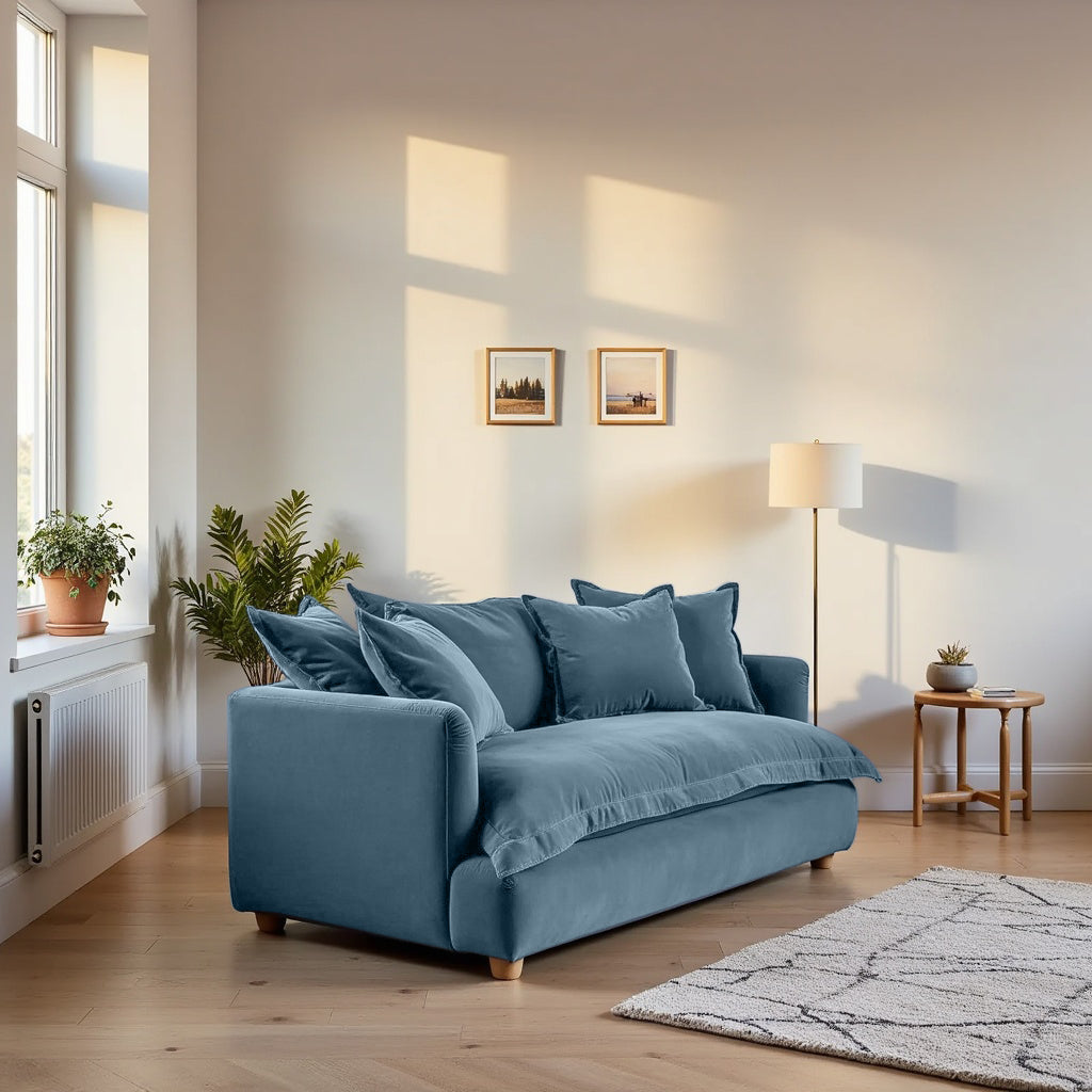 Jamun Sofa - 2 Seater - Blue