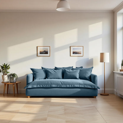 Jamun Sofa - 3 Seater - Blue