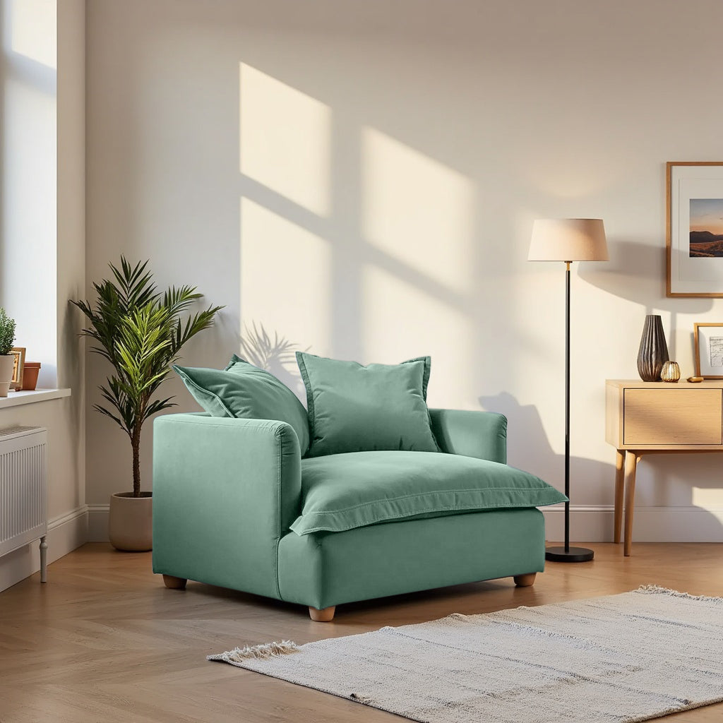 Jamun Sofa - Loveseat - Leaf Green