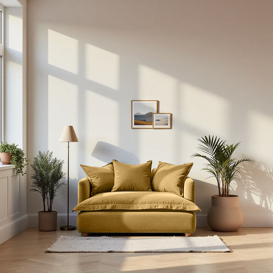 Jamun Sofa - Loveseat - Mustard