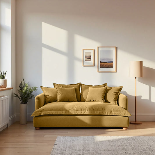Jamun Sofa - 2 Seater - Mustard