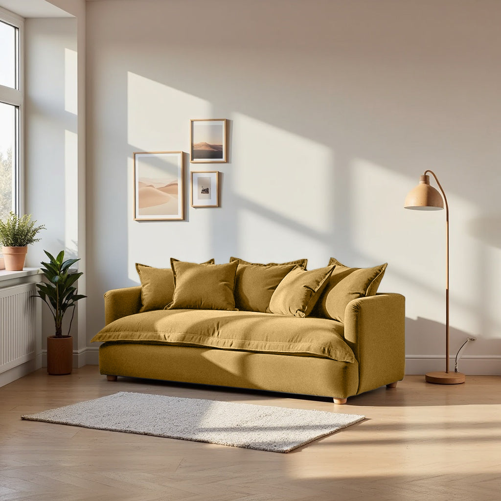 Jamun Sofa - 2 Seater - Mustard