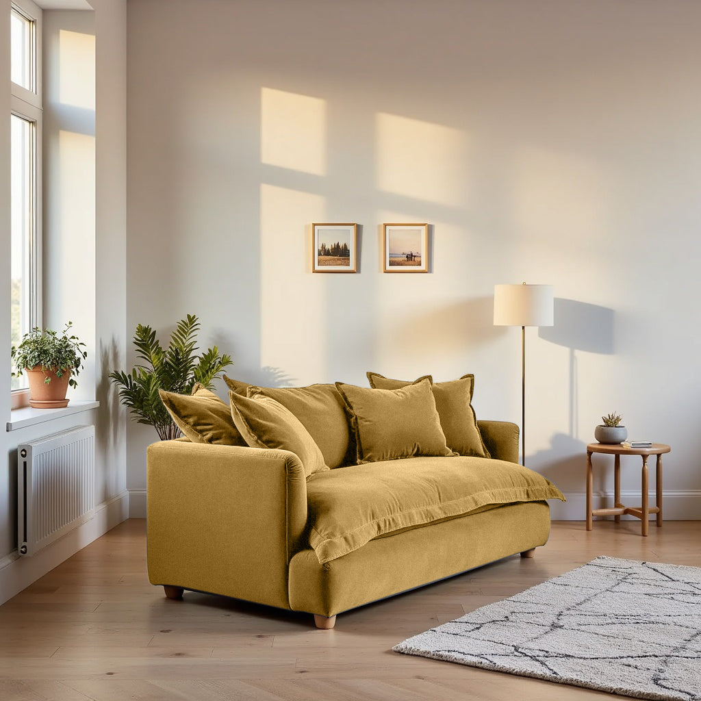 Jamun Sofa - 2 Seater - Mustard