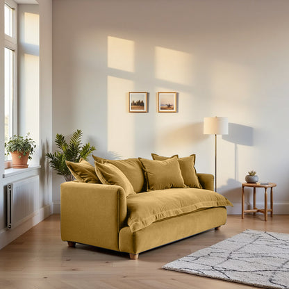 Jamun Sofa - 2 Seater - Mustard