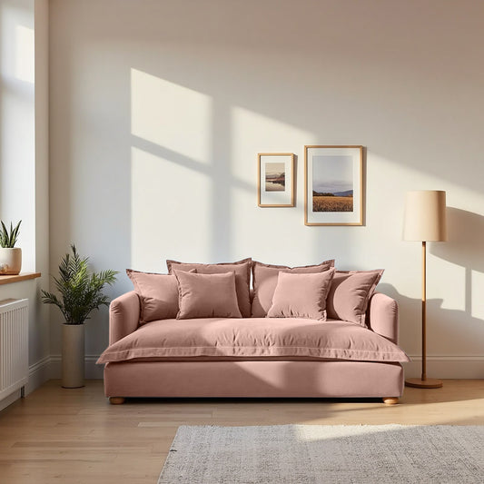 Jamun Sofa - 2 Seater - Peach