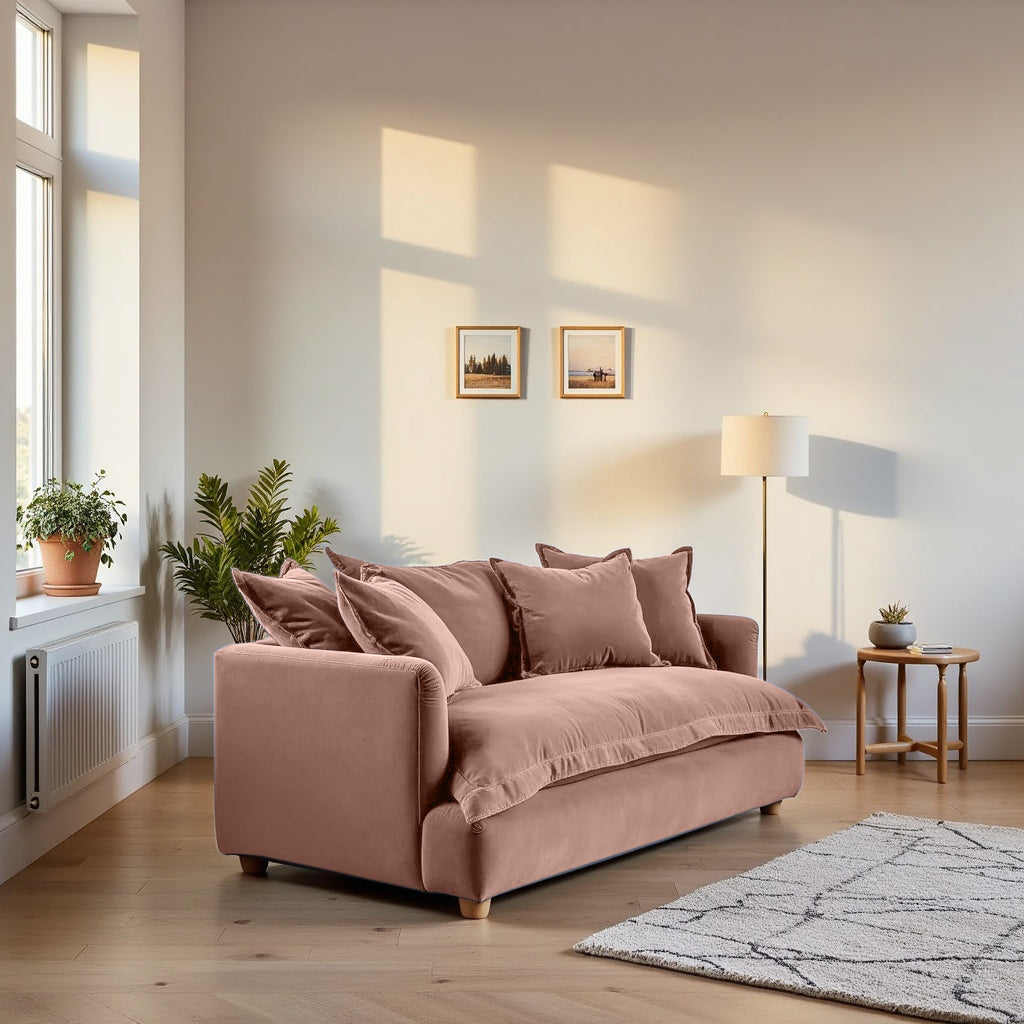 Jamun Sofa - 2 Seater - Peach