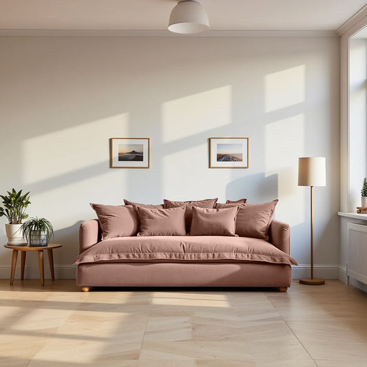Jamun Sofa - 3 Seater - Peach