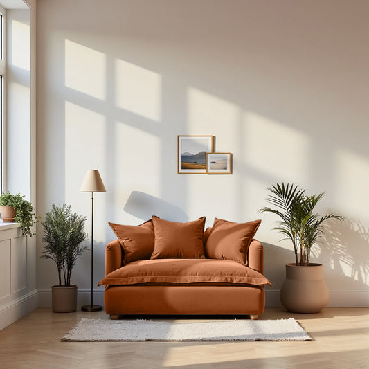 Jamun Sofa - Loveseat - Copper