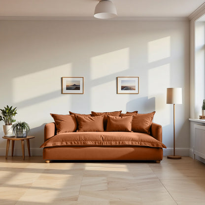 Jamun Sofa - 3 Seater - Copper