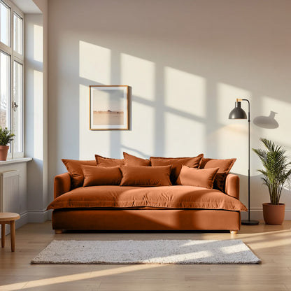 Jamun Sofa - 3 Seater - Copper
