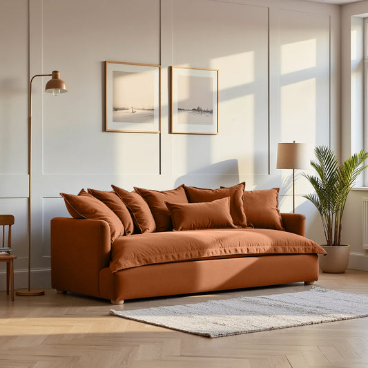 Jamun Sofa - 3 Seater - Copper