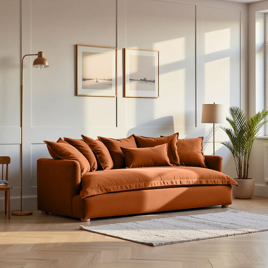 Jamun Sofa - 3 Seater - Copper