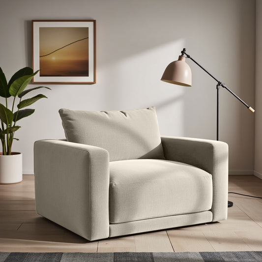 Plum Sofa - Loveseat - Beige