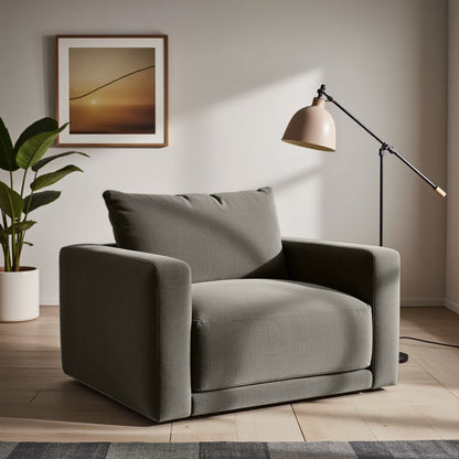 Plum Sofa - Loveseat - Grey