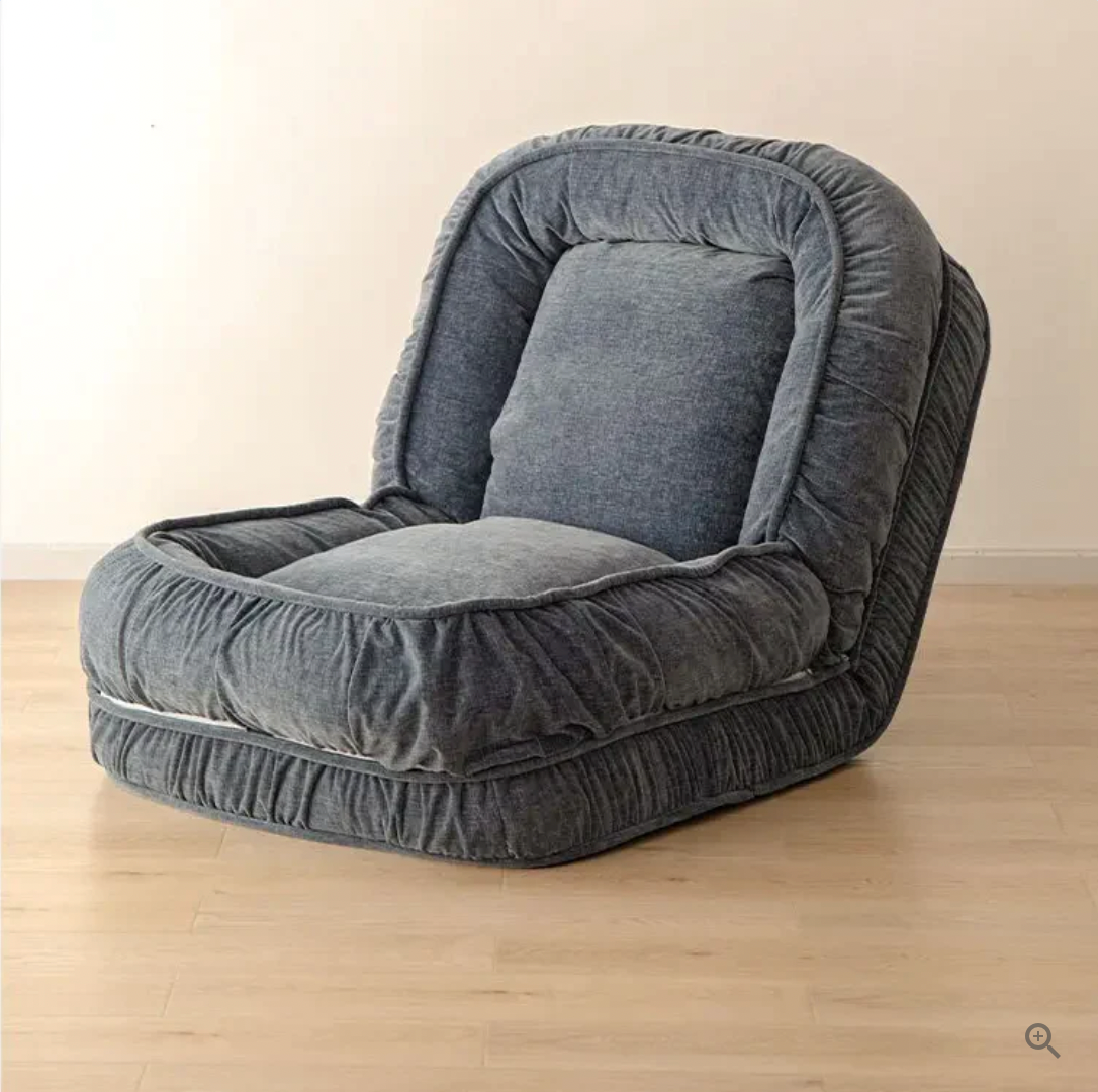 Woolly - Large Luxurious Floor Sofa Bed (Smoke Grey)