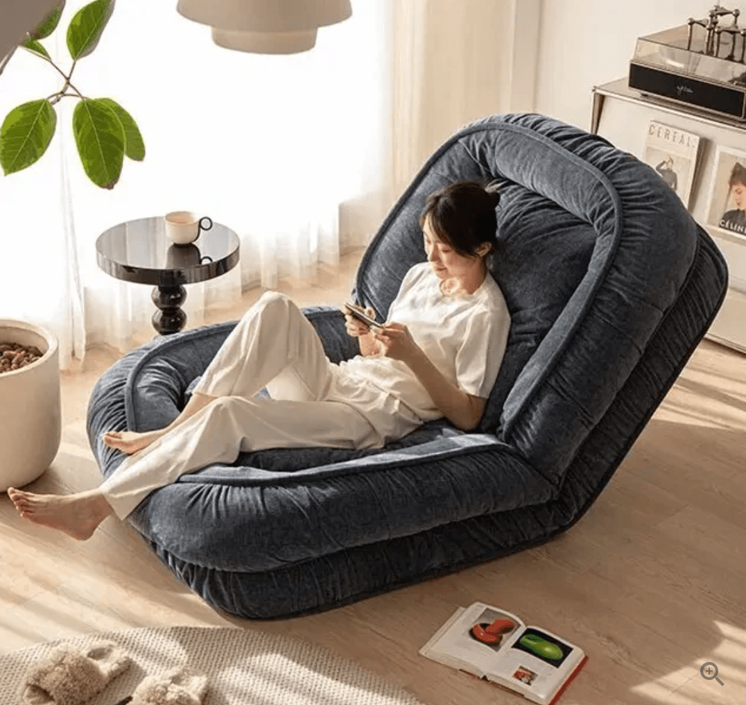 Woolly Large Luxurious Human Dog Bed and Floor Sofa Bed Smoke Grey CosyLabs