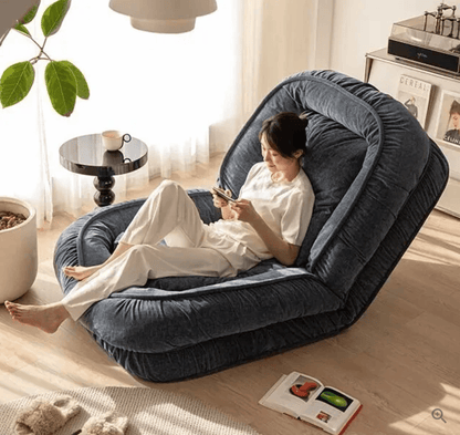 Woolly - Large Luxurious Floor Sofa Bed (Smoke Grey) - CosyLabs