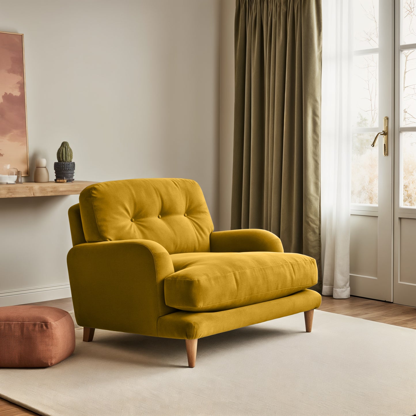 Sugar Sofa - Loveseat - Mustard