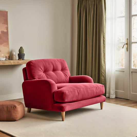 Sugar Sofa - Loveseat - Dark Maroon