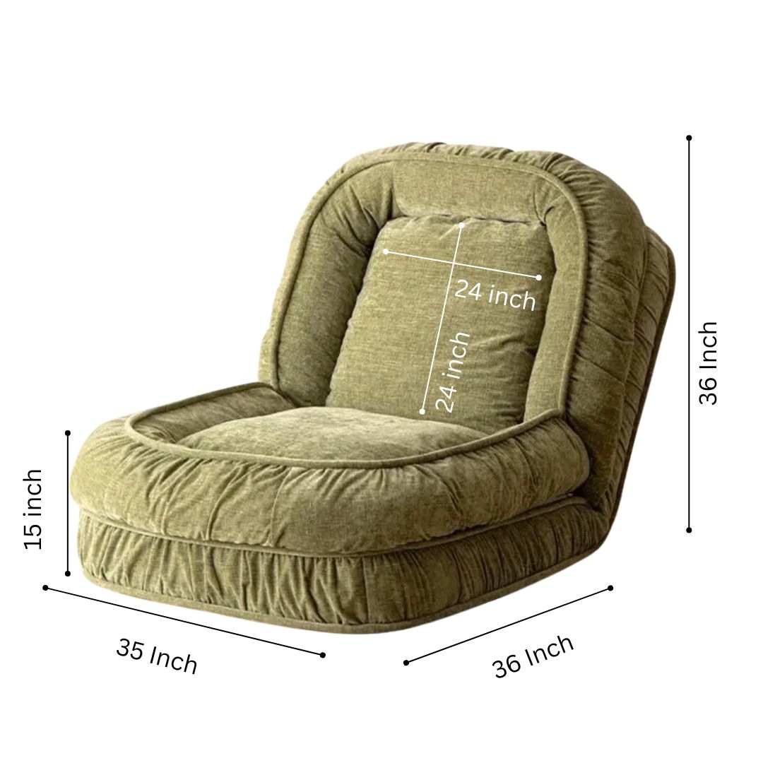 Woolly - Human Dog Bed/Floor Sofa Bed - Olive Green